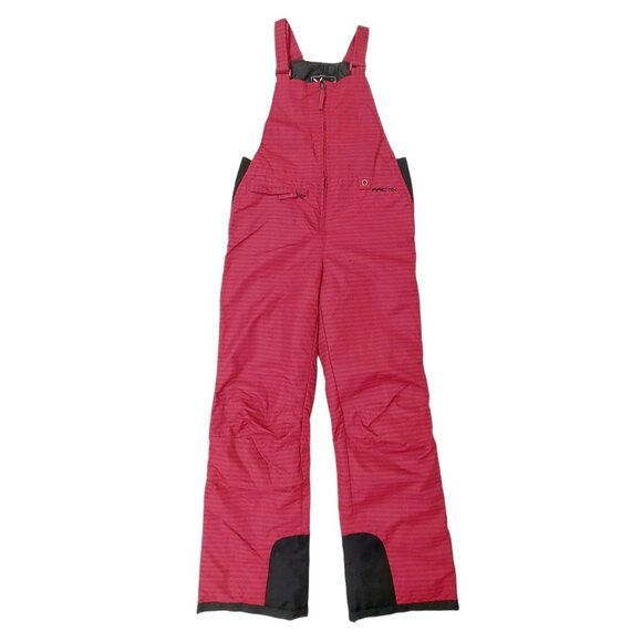 Arctix A6 Snow Bib Kids 14/16 Large Red Insulated Front Zip Outdoor Winter - Picture 1 of 12